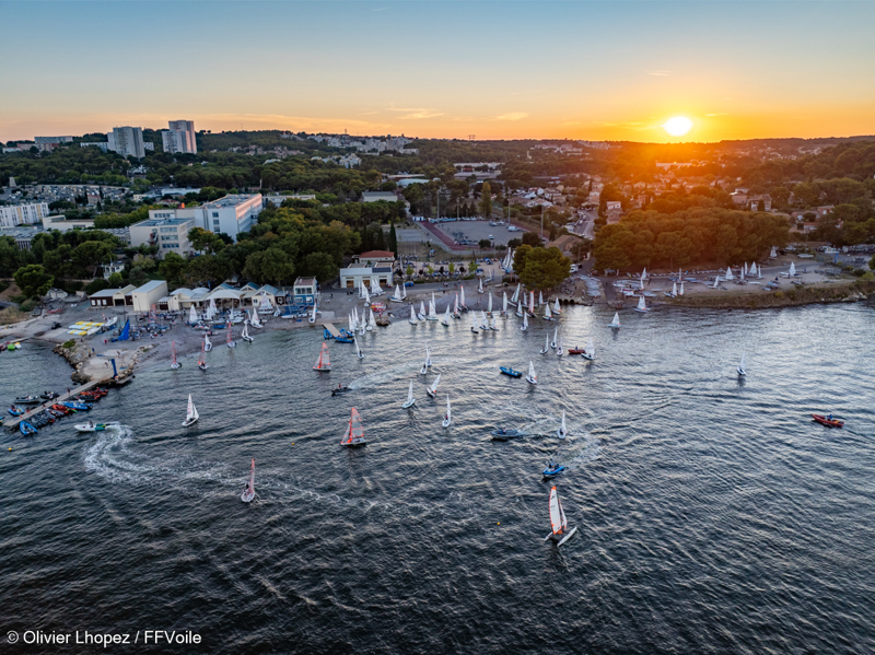 Le site du championnat au coucher du soleil